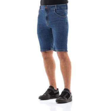 Imagem de Bermuda Jeans Masculina Arauto Confort Dominic, Azul médio, 40