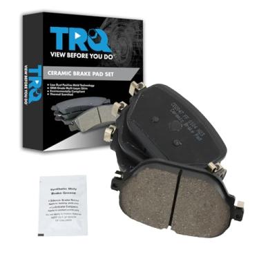 Imagem de TRQ Pastilhas de freio traseiras de cerâmica compatíveis com Mercedes-Benz E400 2017-2018 E43 AMG E63 AMG S 2018