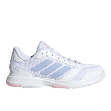 Imagem de adidas Tênis feminino Ligra 8 Indoor, Branco/tom violeta/rosa claro, 37