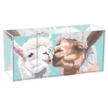 Imagem de TSENQUE Lindo porta-canetas de mesa arte beijo dos namorados lindo suporte de pincel de acrílico alpacas copos de lápis papelário arte de escritório organizador personalizado escritório estético