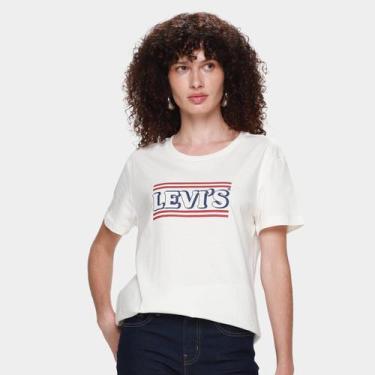 Imagem de Camiseta Levis Perfect Tee Feminina, Off white, G