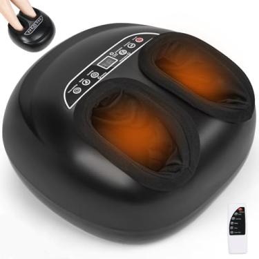 Imagem de Máquina de Massageador de Pés com Calor, Massageador de Pés Shiatsu com Aquecimento e Controle Remoto, Massageador Profundo de Amassamento, Máquina de Massagem de Pés, 5 Níveis de Intensidade