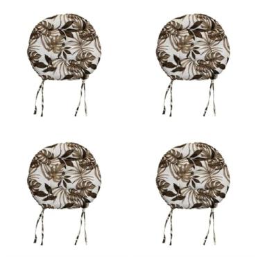 Imagem de Almofadas Futon Redonda Estampada Assento Para Cadeira - Tamanho 40x40 cm almofada para cadeira para Cadeira Banco e Sofá Assento Decorativo Confortável(COLOR 2)