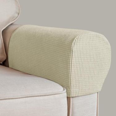 Imagem de Capas para cadeira de apoio de braço, capa elástica para poltrona para sofá para descanso de braço, antiderrapante, elastano, poliéster, capas de braço para sofá, poltrona, protetor de móveis