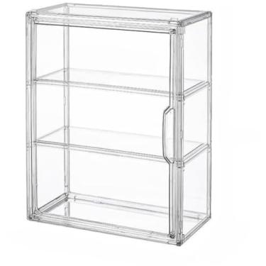 Imagem de Caixa Organizadora Mesa Acrílico Grande Transparente Tampa Protetora Antipoeira Para Maquiagem e Action Figures(4 unidades（98% recomendam）)