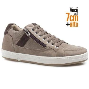 Imagem de Sapatênis Rafarillo Couro Masculino Aumenta Altura Conforto-Masculino