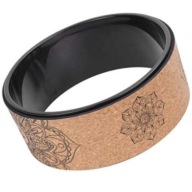 Imagem de RiToEasysports Roda de Ioga, Segurança Flexível de Alta Densidade de Borracha Pu Com Almofada de 5mm de Espessura, Rolamento de Carga de 200kg para Treino de Academia, Ferramenta (anel interno preto)