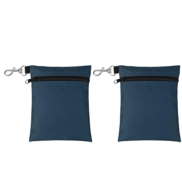 Imagem de YELARXI Bolsa para camiseta de golfe, bolsa de bola de golfe com zíper 17 x 12,7 cm com clipe de garra de lagosta de metal à prova d'água - Adequado para (camisetas bolas/suporte de objetos de valor