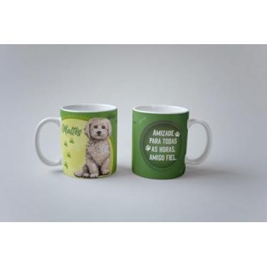 Imagem de Caneca Eu Amo Meu Pet Maltês I Love Pet Porcelana 325ml (Maltês 03)