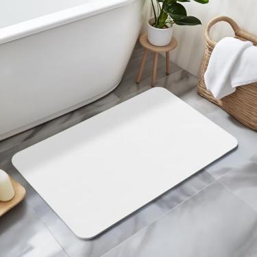 Imagem de HBlife Tapete De Banho Pedra 23,5" X 15" Para Banheiro, Escorredor Pratos Superabsorvente Secagem Rápida