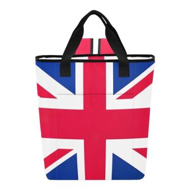 Imagem de Bolsa térmica com 36 latas à prova d'água com bandeira do Reino Unido da Grã-Bretanha, mochila térmica macia para viagens