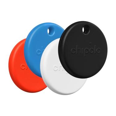 Imagem de Rastreador POP Chipolo - Localizador de chaves, rastreador Bluetooth para chaves, localizador de itens, Chamar celular, funciona com o Apple Find My ou o Find My Device do Google (4 Pack)