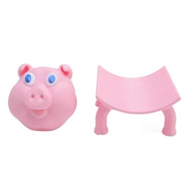 Imagem de Brrnoo Suporte de Rolo de Papel Higiênico de Porco, Suporte de Armazenamento de Papel de Tecido Decorativo Bonito para Banheiro, Com Material ABS Resistente para Bancada de Prateleira