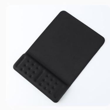 Imagem de Mouse pad com descanso de pulso, mouse ergonômico para escritório com suporte de pulso, antiderrapante retangular confortável acessórios de mesa tapete para alívio da dor, computador, laptop
