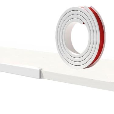 Imagem de LLXYZJR Faixa autoadesiva de borda de borda em forma de U de 16 m, protetor de borda de borda de canal U adequado para 5-50 mm (tamanho: U 12 mm (0,47 polegadas), cor: branca)