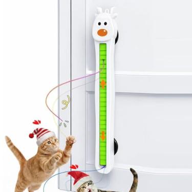 Imagem de Brinquedos Eletrónicos Para Gato,Enriquecimento com Corda Voadora Fixada na Parede | Recarregável Atividade Felina Brinquedos - Para Cozinha Sala Apartamento Cantinho Brincar Sozinho