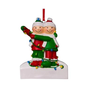 Imagem de Enfeites De Natal Em Resina Com Nome Da Família, Presente Personalizad