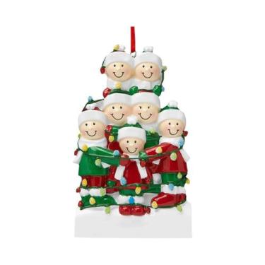 Imagem de Enfeites De Natal Em Resina Com Nome Da Família, Presente Personalizad
