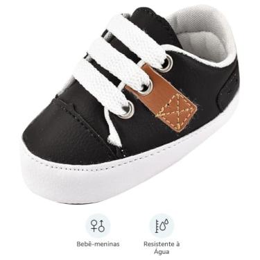 Imagem de Sapatinho Tênis Bebê Mania Preto - Conforto e Elegância para os Pequenos (Preto, BR, Bebê, Numérico, 17)