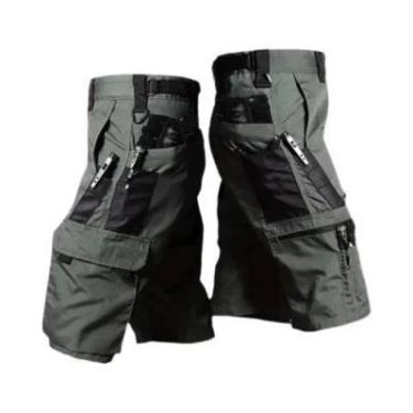Imagem de Bermuda Cargo Camuflada De Secagem Rápida Para Homens, Verão, Atividad