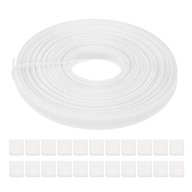 Imagem de Generic Desossamento para costura, 10 jardas 10 mm de largura poliéster costurado de alta densidade espartilho com 40 peças de tampas de extremidade para espartilho vestido de casamento boné faça você