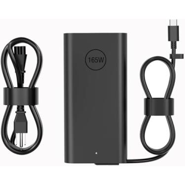 Imagem de Carregador de laptop 165W GAN UBC tipo C compatível com Dell Precision 5680 5690 XPS 17 9730 9720 Pro Max 16 18 Latitude 7640 5440 Inspiron-14 16 M9TG5 GXFW2 HA165PM210 LA165PM210 210 DAE 165PM210