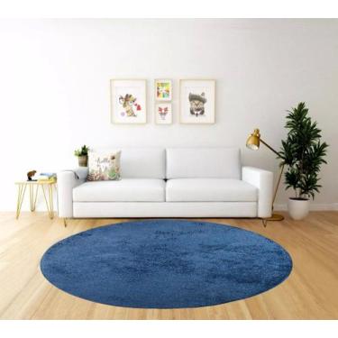 Imagem de Tapete redondo 1,00 apolo antiderrapante não risca piso facil de limpa