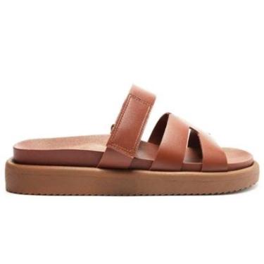 Imagem de Papete Tira H May Nut Couro Anacapri C3038000660020U Marrom-Feminino