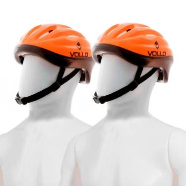 Imagem de Kit 2 Capacetes Infantil Ciclismo Skate Patins Patinete Vollo (M LARAN