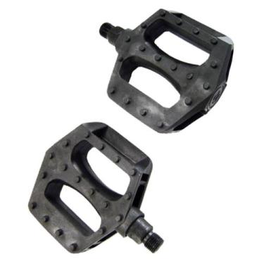 Imagem de Pedal Ningbo 807 plataforma rosca grossa com esfera em plástico preto 