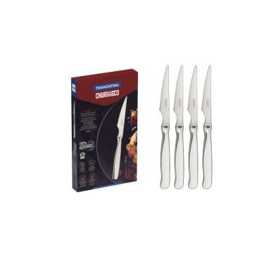Imagem de Conjunto de Facas para Churrasco Zurique em Aço Inox 4 Peças - Tramont