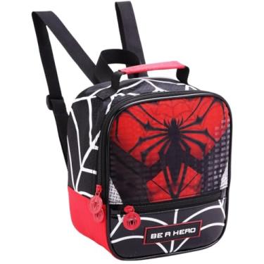 Imagem de Lancheira Térmica Escolar com Compartimento Espaçoso, Alça Regulável e Confortável, Estampa Herói, Material Resistente, Infantil P/Meninos (Lancheira Térmica Herói)