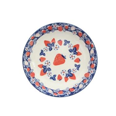 Imagem de Conjunto de utensílios de mesa de cerâmica japonesa adorável para casa - prato de 18,4 cm de profundidade