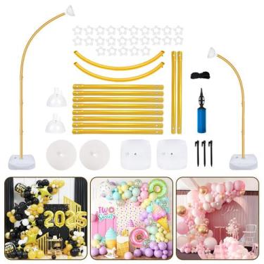 Imagem de Kit Balloon Arch AerWo atualizado de 2,5 m+1,8 m com base dourada