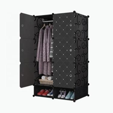 Imagem de Guarda Roupa Modular Portatil Vintage Preto