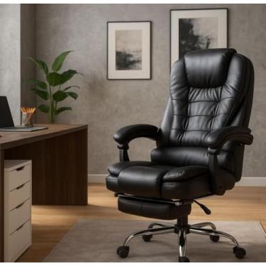 Imagem de Cadeira Presidente Ergonômica de Escritório com Apoio para Pernas Retrátil