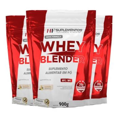 Imagem de 3X Whey Blender Concentrado Baunilha 900G Hf Suplementos