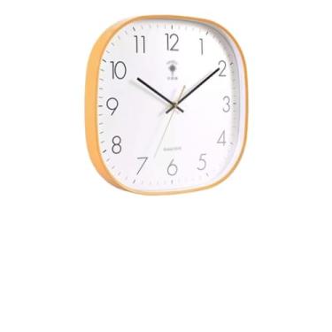 Imagem de Relógio de parede moderno sem perfurações simples relógio de parede sala de estar casa relógio quadrado relógio de parede silencioso relógio de quarto
