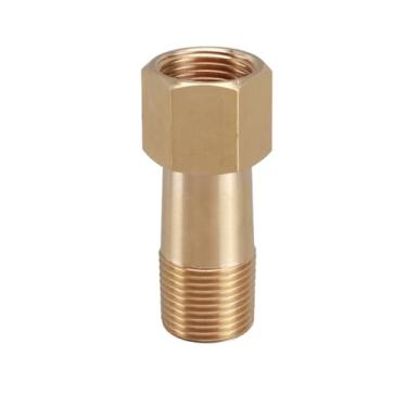 Imagem de 1 peça 35 50 75 100-175 mm comprimento 1/20.3 cm 1/10.2 cm 3/20.3 cm BSP conector de latão fêmea para macho encaixe de tubulação bico longo haste acoplador água gás óleo (150 mm de comprimento, BSP_1