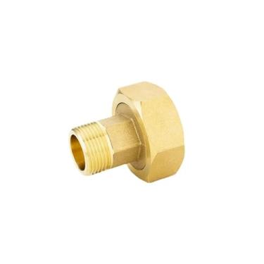 Imagem de Latão 1/2 3/4 2.5 cm 5.1 cm fêmea para macho BSPP rosca sextavada bucha redutora encaixe de tubulação engrossamento água gás adaptador acoplador conector (DN40F-DN25M longo)