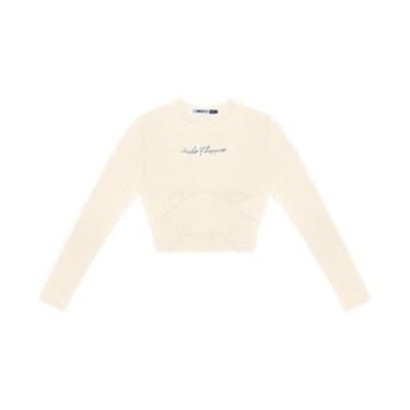 Imagem de Blusa Juvenil Manga Longa Minty Bege-Feminino