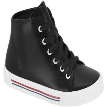 Imagem de Tenis Infantil Molekinha Menina Cano Alto Estiloso Confortável Detalhe-Feminino