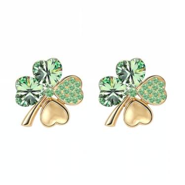 Imagem de LaBling Brincos femininos do Dia de São Patrício | Brincos pendentes de acrílico trevo irlandês | Brincos divertidos com chapéu de trevo - 010