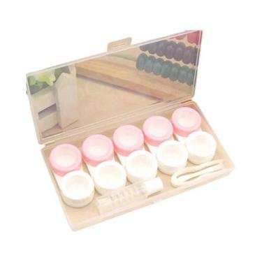 Imagem de Estojo Para Lentes De Contato Feminino Com 5 Pares, Caixa De Viagem Pa