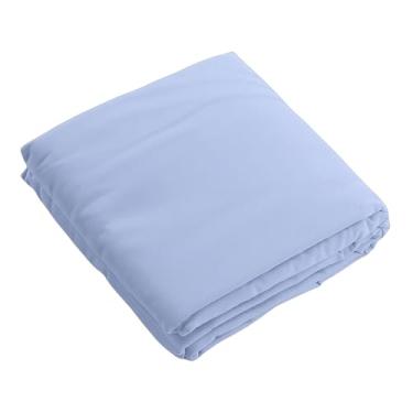 Imagem de Fockety Forro para Saco de Dormir, 180x210cm, Reutilizável, Lavável, em Poliéster, Tamanho Casal, com Bolsa de Armazenamento, 946ml, Portátil para Hotéis, Mochilão e Trilhas (Azul claro)