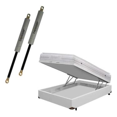 Imagem de 1 Par Amortecedor Pistão A Gás Para Cama Box Baú 80kgf 800N - New Comé