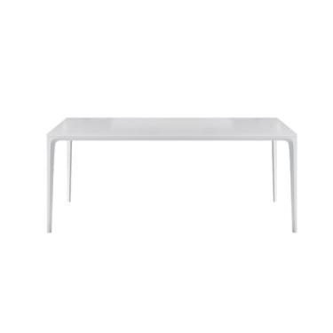 Imagem de Mesa de jantar de ardósia branca para casa, apartamento pequeno, nórdico, simples, retangular, mesa de jantar, pequena mesa de conferência, mesa de cozinha moderna