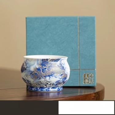 Imagem de Dragon Ascension Prosperous Tea Cup Chinese-style for Elders, Fathers, and Leaders 160ml Gift Box Set (Dragon Ascension Golden Bell Cup (Gift Box))