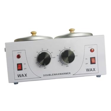 Imagem de Zialofi Aquecedor de cera elétrico portátil de 1000ml com temperatura ajustável e dois recipientes para parafina, ideal para salões de beleza e uso doméstico.