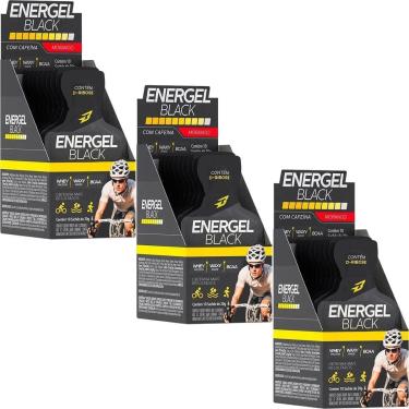Imagem de Kit 3X Energel Black - 10 Sachês Morango - BodyAction-Masculino